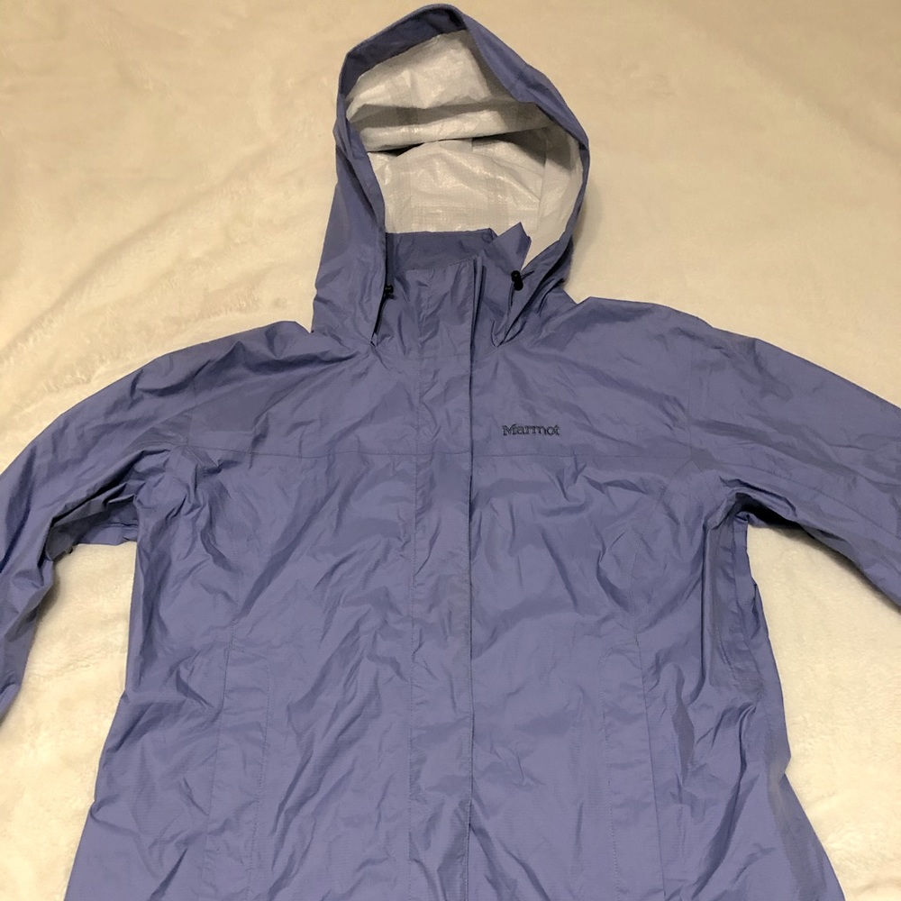 Marmot blue rain jacket